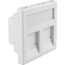 Leviton Brand-Rex 2 Portlu Düz Keystone Jack Modülü 45X45 mm (Double Snap-In MODULE)(5ADET)