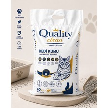 Quality Clean Bebe Pudralı Ince Taneli Bentonit Ultra Topaklaşan Koku Hapseden 10 Litre Kedi Kumu