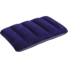 SmartFox Yumuşak Kadife Kaplı Şişirilebilir Seyahat Yastığı 45x28x9 cm Mor Renkli Konforlu Tasarım