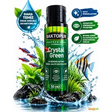 Baktopur Professional Crystal Green Su Berraklaştırıcı 50 ml (Akvaryum Görsel Kalite Destekleyici Su Düzenleyici)