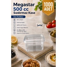 Megastar 500 gr Sızdırmaz Kase 600'LÜ – Kapaklı Meze ve Gıda Kabı