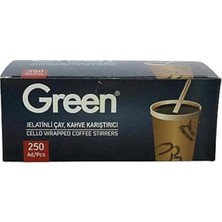 Green Jelatinli Tahta Karıştırıcı 250'LI
