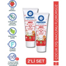 2'li Set - Pureseed Natural Çocuk Diş Macunu Florürsüz -  2 x 50 ml