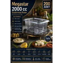 Megastar 2000 gr Sızdırmaz Kase 200'LÜ – Kapaklı Büyük Boy Gıda ve Meze Kabı