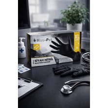 Haspet Siyah Nitril Eldiven Extra Kalın Xlarge 50'li