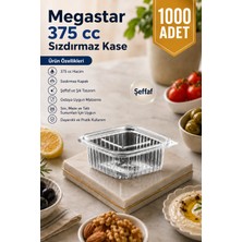 Megastar 375 gr Sızdırmaz Kase 1000'LI – Kapaklı Meze ve Gıda Kabı