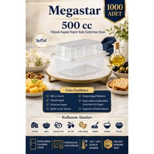Megastar 500 gr Yüksek Kapaklı Peynir Kabı Sızdırmaz Kase 1000'LI – Kapaklı Şarküteri ve Gıda Kabı