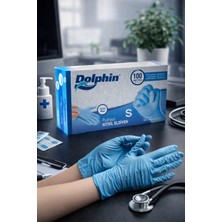 Dolphin Mavi Nitril Eldiven Small 100'LÜ