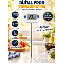 TA-288 Dijital Problu Termometre °c/°f 300°C Sıcaklık Ölçer Mutfak Gıda Termometresi