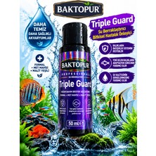 Baktopur Professional Triple Guard Su Berraklaştırıcı ve Koruyucu Solüsyon 50 ml (Akvaryum Yoğun Bakım ve Hastalık Önleyici Su Düzenleyici)