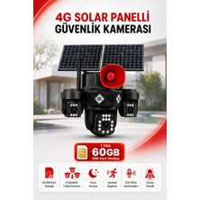 Harvox 3 Hareketli Kameralı Güneş Enerjili Solar Güvenlik Kamerası 4g Sim Kart Hediyeli Gece Görüşlü Güneş Panelli Kamera