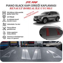 Fit PPF Boreal 2026 Hazır Kesim Piano Black Kapı Yan Direk Kaplamaları 210 Mikron Ppf Tpu Şeffaf Boya Koruma Filmi