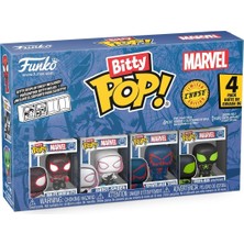 Funko Bitty Pop: Marvel - Spiderman - Miles Morales 4'lü Paket Chase, Oyuncak Figür