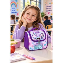 Dodomar Shine Bright Termal Isı Yalıtımlı Beslenme Çantası Çocuk Okul Yemek Çantası Mor 24X22X14 cm