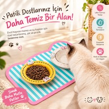 Loiluipets Evcil Hayvan Besleme Leke Tutmaz Kedi Köpek Mama Su Kabı Altlığı Kolay Temizlenebilir Pet Yemek Matı Evcil Hayvan Yemek Matı