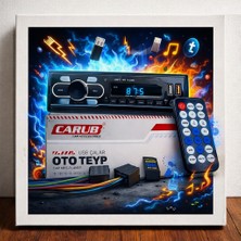 Carub Çift USB Girişli Hızlı Şarj Destekli Bluetooth Oto Teyp Araç Mp3 Çalar + 2 Yıl Garanti