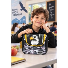 Dodomar Eagle Kartal Temalı Beslenme Çantası Çocuk Okul Yemek Çantası Günlük Kullanım 24X22X10 cm