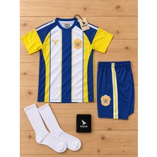 The Raven Özel Tasarım Kartal Temalı Çocuk Futbol Forması 4'lü Set Forma Şort Çorap Bileklik