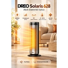 Dreo  Akıllı Elektrikli Isıtıcı 2000W 5 Kademe Kumandalı 70° Salınım Dijital Termostat