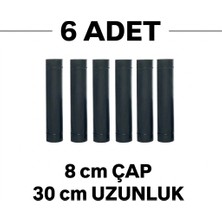 Dorello 8 cm Çap 30 cm Paslanmaz Soba Borusu Küçük Kamp Sobası, Pelet Sobası ve Kuzine Baca Uzatma Borusu