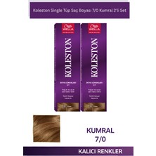 Wella Koleston Single Tüp Saç Boyası 7/0 Kumral 2'li Set