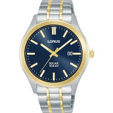 Lorus RX392AX9 Solar Çelik Altın/gri Lacivert Kadran 40 mm Erkek Kol Saati