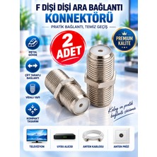 F Tipi Dişi Dişi Ara Konnektör 2 Adet Uydu Anten Kablo Birleştirici Adaptör