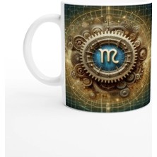 Meschain Meschaın Başak Burcu Baskılı Kahve Kupası - Zamanın Çarkları Astroloji Mekanizması Vs3