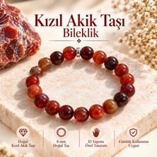 Cevşen Hanem Kızıl Akiktaşı Bileklik