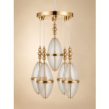 HA Craft H-Acraft Gold Kavun Led'li Kumandalı Avize