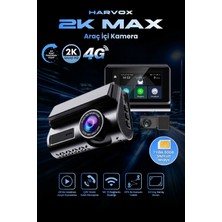 Harvox Araç Içi Kamera 2k Hd Görüntü Wifi Gps Özellikli Sim Kart Hediyeli 24 Saat Çalışma Gece Görüşlü G-Sensör Araç Kamerası