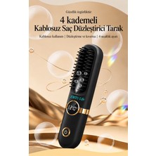 Emtulife Emtu Life Z9 Saç Düzleştirici Tarak Kablosuz Şarjlı LED Ekran Taşınabilir Isı Ayarlı Saç Tarağı Max 210 Derece