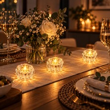 CoverZone 3 Adet Kristal Inci Mini LED Pilli Dekoratif Romantik Işık 3308