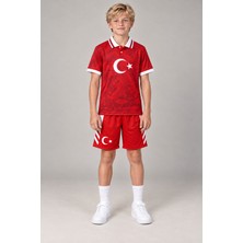 The Raven Türkiye Temalı Premium Çocuk Futbol Forması 2'li Set Forma Şort