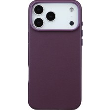 Casen iPhone 18 Pro Vegan Deri Gizli Magsafe Kılıf Vişne Çürüğü Renk Premium Kamera Koruma Darbe Emici