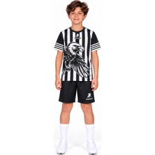 The Raven Özel Tasarım Kartal Temalı Çocuk Futbol Forması 4'lü Set Forma Şort Çorap Bileklik