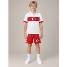 The Raven Türkiye Temalı Premium Çocuk Futbol Forması 2'li Set Forma Şort