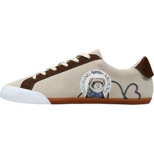 Dogo Kadın Vegan Deri Krem Sneakers - Dooking Around Tasarım