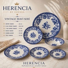 Herencia Vintage Mavi Seri Porselen Sofra Takımı