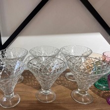 Pastel Renkli Kesme Desenli Ayaklı Çerezlik Seti