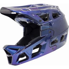 Impact Stroke Mavi Mor Sedefli 55-58CM M Fullface Bisiklet Kaskı