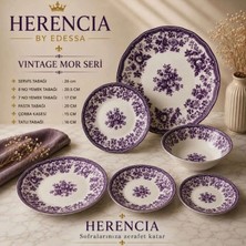 Herencia Vintage Mor Seri Porselen Sofra Takımı