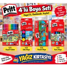 Pritt 4'lü Boya Seti 12'li Kuru Boya + 12'li Keçeli Kalem + 12'li Pastel Boya + 12'li Sulu Boya