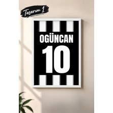 Kişiye Özel Taraftar Tablo , Çerçeveli Cam , Kişiselleştirilebilir , Numara , Isim