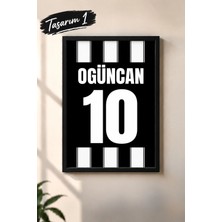 Kişiye Özel Taraftar Tablo , Çerçeveli Cam , Kişiselleştirilebilir , Numara , Isim