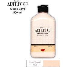 Meschain Meschaın Artdeco Akrilik Boya 500ML 3006 Pastel Pembe
