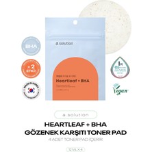 Hassas Ciltlere Özel Derin Gözenek Bakım Toner Pad Heartleaf + Bha Toner Pad 4\'lü