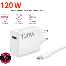 MuhendisTech Type-C 120W Watt Hızlı Şarj Aleti Adaptör ve Kablo Set Xiaomi Redmi Uyumlu