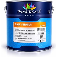 Pamukkale Doğal Taş Vernik Solvent Bazlı Şeffaf 15 Lt