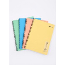 Umur - My note Flex Pastel A4 Spiralli Kareli Defter 4'lü Avantaj Seti - 72 Yaprak 60G (4 Pastel Renk Bir Arada)